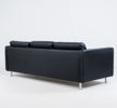 SOFFA, "Johan", Dux, svart läder, 2000-tal