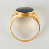 KLACKRING, 18k guld, K&EC 1954, med svart onyx