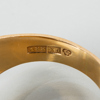 KLACKRING, 18k guld, K&EC 1972, med grön fasettslipad sten