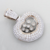 HÄNGE, 18k vitguld, med briljantslipade diamanter tot ca 3.39 ct