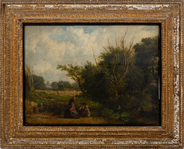 OKÄND KONSTNÄR, olja på pannå, 1700-/1800-tal
