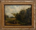 OKÄND KONSTNÄR, olja på pannå, 1700-/1800-tal