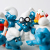 SAMLING FIGURER, 22 st, plast, smurfar, 1900-talets andra hälft 