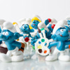 SAMLING FIGURER, 22 st, plast, smurfar, 1900-talets andra hälft 