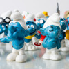 SAMLING FIGURER, 22 st, plast, smurfar, 1900-talets andra hälft 