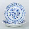 SERVISDELAR, 4 st, porslin, lökmönstret, Meissen, Tyskland, och Cauldron, England