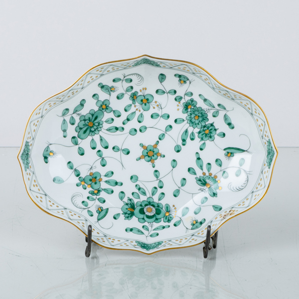 SKÅLFAT, porslin, "Indisk grön", Meissen, Tyskland 