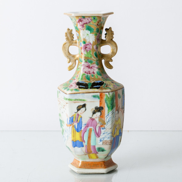 VAS, porslin, Kanton, Kina, 1800-/1900-tal