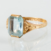 RING, 18k guld, med akvamarin, svenska stämplar 1962