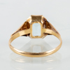 RING, 18k guld, med akvamarin, svenska stämplar 1962
