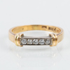 RING, 18k tvåfärgat guld, med diamanter, Heribert Engelbert, Stockholm 1985