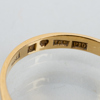 RINGAR, 2 st, 18k guld, bla med odlad pärla, svenska stämplar bla 1989
