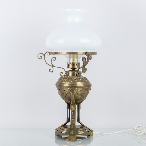 BORDSLAMPA, mässing, jugend, 1900-talets början