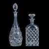 KARAFFER, 2 st, kristall, 1900-tal