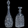 KARAFFER, 2 st, kristall, 1900-tal