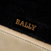 BALLY, axelremsväska och pumps, svart mocka och rött skinn, sannolikt 1980-tal