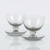 COUPESKÅLAR, 6 st, gråtonat glas, 1900-talets mitt