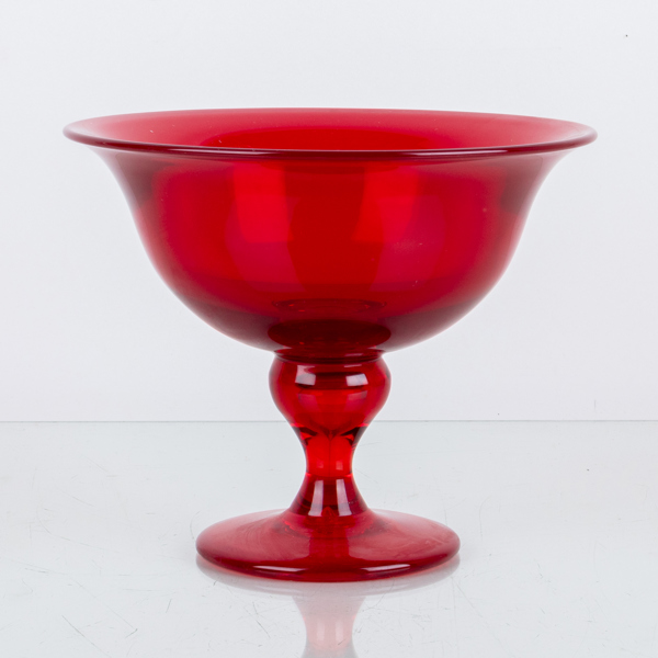 ÖSTEN NILSSON, skål på fot, glas, Reijmyre, monogramsignerad och daterad -89