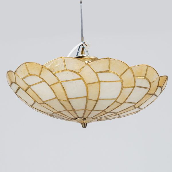 PLAFOND, snäckskal & mässing, Tiffanystil, Ståks Armatur AB, 1900-talets andra hälft