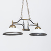 TAKLAMPA / BILJARDLAMPA, mässing & glas, 1900-/2000-tal