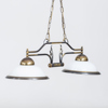 TAKLAMPA / BILJARDLAMPA, mässing & glas, 1900-/2000-tal
