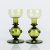 LJUSSTAKAR, 1 par, glas, Åfors, 1900-talets andra hälft