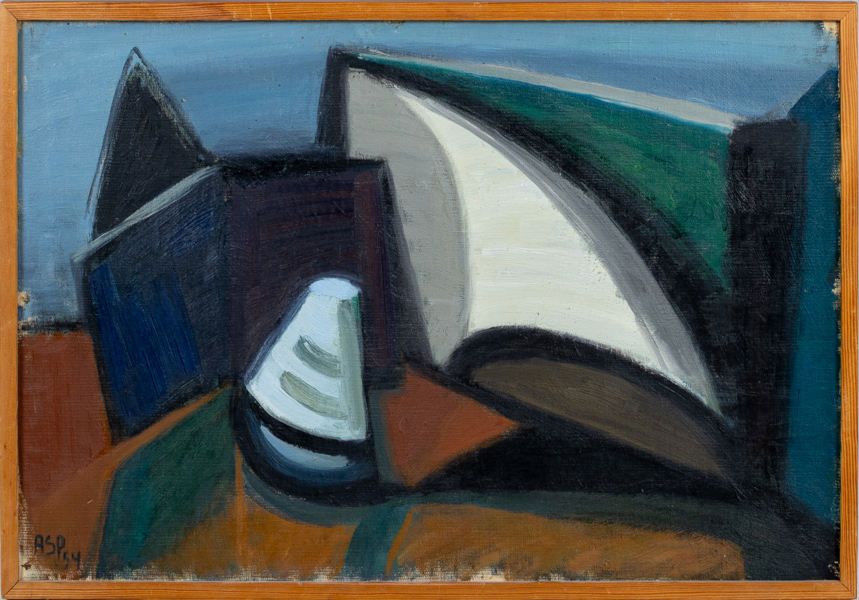 GÖSTA ASP (1910-1986), olja på duk, uppklistrad på pannå, monogramsignerad