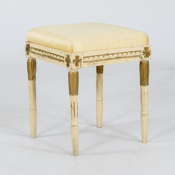 TABURETT, målad, 1800-tal