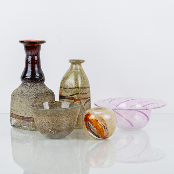MILAN VOBRUBA (1934-2016), 5 st, glas, Gusum, 1900-talets andra hälft, signerade