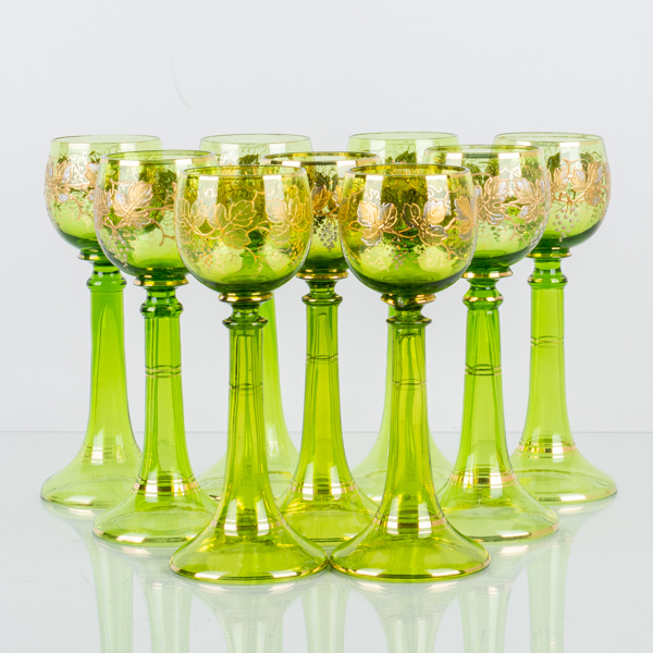 VITVINSGLAS, 9 st, glas, 1900-talets första hälft