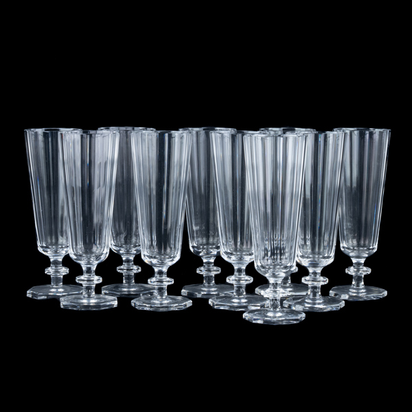 ELIS BERGH, 10 st champagneglas, "Karlberg", Kosta
