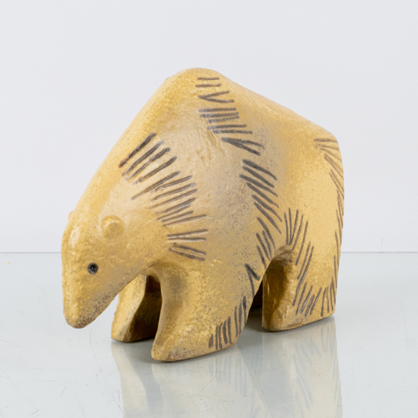 LISA LARSON, figur, stengods, "Isbjörn" ur serien "Stora Zoo", Gustavsberg