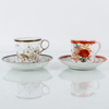 KOPPAR MED FAT, 2 st, risporslin, sannolikt Kina, 1800-tal