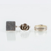 RINGAR, 3 st, sterlingsilver, bla Theresia Hvorslev