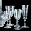 SERVISGLAS, 51 del, sannolikt tidigt 1900-tal, slipad dekor