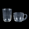 PUNSCHMUGGAR OCH STARKVINSGLAS, 18 del, glas, 1800-tal