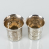BÄGARE, 2 st, silver, bla svenska stämplar