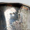 BÄGARE, 2 st, silver, bla svenska stämplar