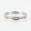 RING, 18k vitguld, halvallians, med briljantslipade diamanter