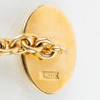 SKJORTKNAPPAR, 1 par, 18k guld, med gammalslipade diamanter, sannolikt Einar Bohin Linköping, 1900-talets mitt