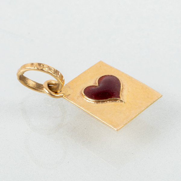 HÄNGE, 18k guld, med hjärta