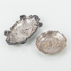 FAT OCH SKED, 3 del, silver, bla 1800-tal