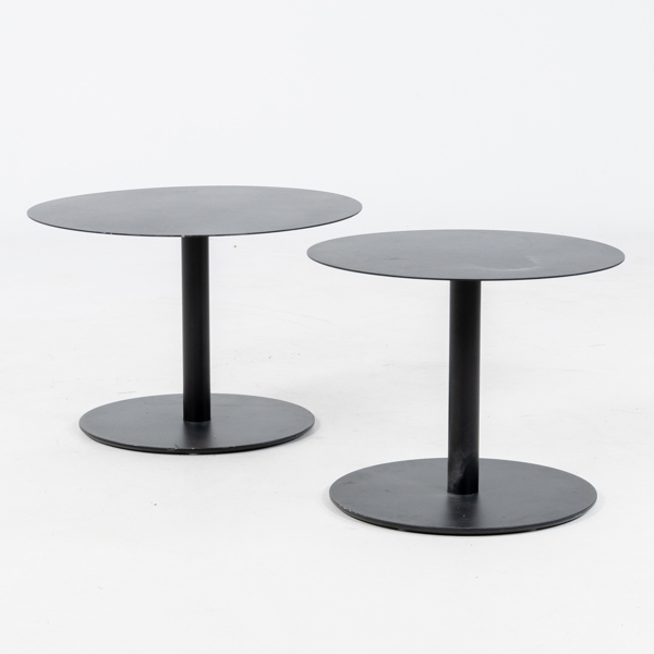 SIDOBORD, 1 par, svartlackerad metall, 2000-tal
