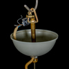 TAKLAMPA, glas, möjligen Murano, Italien, 1900-talets andra hälft