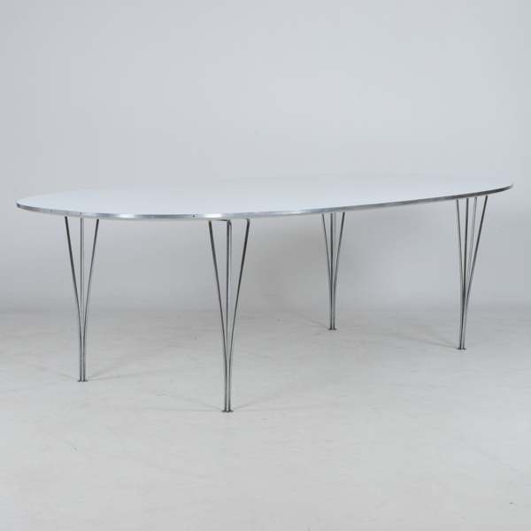 BRUNO MATHSSON OCH PIET HEIN, matbord, "Superellips", Fritz Hansen, Danmark