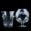 ISHINK OCH BÅLSKÅL, glas, 1900-/2000-tal