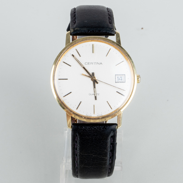 HERRARMBANDSUR, Certina, 14k guld