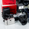 SAMLING KAMEROR, bla systemkameror och digitalkameror, Fujifilm, Canon mm