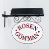 BUTIKSSKYLT, metall, "Rosengömman", 1900-talets mitt
