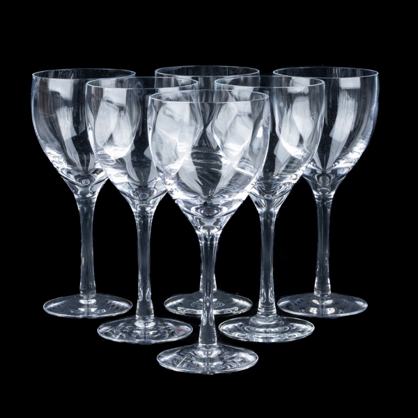 BERTIL VALLIEN, 6 st vitvinsglas, "Chateau", Kosta Boda